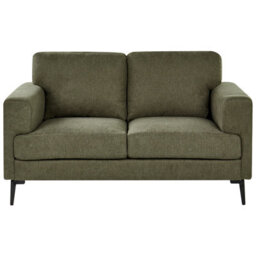 Beliani Green Fabric Living Room Set - Mid-Century Modern 3-Seater, 2-Seater And 2 Armchairs - thumbnail 6