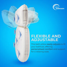 Your Bathroom Bath Pillow With 7 Suction Cups Non Slip Bath Cushion For Head And Neck Support Ideal For Relaxation Meditation - thumbnail 6