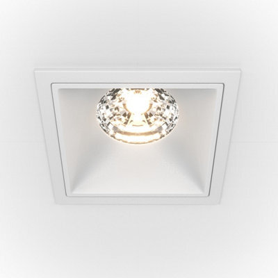 Luminosa Lighting Luminosa Maytoni Alfa Led Square Dimmable Recessed Downlight White, 1250Lm, 4000K - image 1