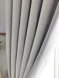 Luxury Living Chenille Blackout Eyelet Curtains Thermal Triple Weave Pair Silver - thumbnail 2