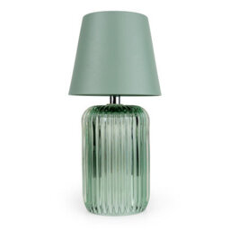 Madison & Mayfair Ridged Glass Led Living Room Lamp - Green - thumbnail 4