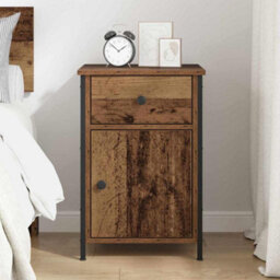 Berkfield Bedside Cabinet Old Wood 40X42X60 Cm Engineered Wood - thumbnail 4
