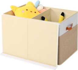Xample Toy Box Chest With Lid, Collapsible Sturdy Foldable Toy Storage Organizer Boxes Bins Baskets For Kids', Clothes, Books & Nursery - thumbnail 4