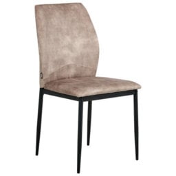 Beliani Set Of 4 Dining Chairs Rocheport Fabric Taupe - thumbnail 4