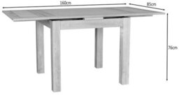 Hallowood Furniture Waverly Oak Small Extending Table With 4 Roll Top Linen Fabric Chairs In Grey - thumbnail 5