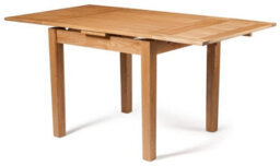 Hallowood Furniture Waverly Oak Small Extending Table With 4 Roll Top Linen Fabric Chairs In Grey - thumbnail 3