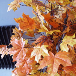 125Cm Artificial Orange Maple Acer Tree House Plant Real Wood Stem - thumbnail 3