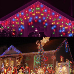 240 Led Icicle String Lights, 8 Modes Waterproof Icicle Christmas Lights Outdoor With Memory Function Curtain Fairy Lights - thumbnail 1