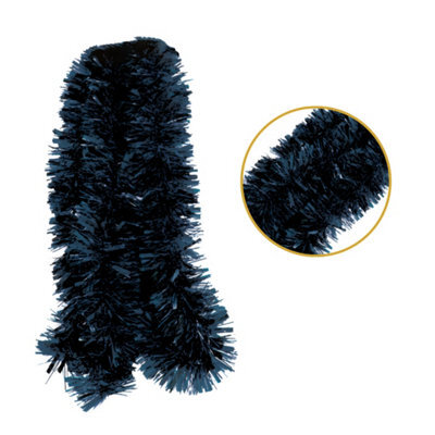 2M Christmas Chunky Navy Blue Tinsel - image 1