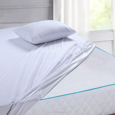 Terry Towel Waterproof Water Resistant Non Noisy Pillow Protectors 2Pk Zippered Closing