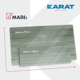 Floordirekt Wood Design Glass Magnetic Memo Board Home Office High Gloss Grey Wood Look 46 X 91 Cm