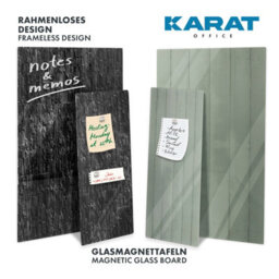 Floordirekt Wood Design Glass Magnetic Memo Board Home Office High Gloss Grey Wood Look 46 X 91 Cm - thumbnail 6