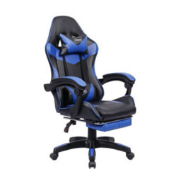 Neo Blue Massage Leather Recliner Computer Gaming Office Chair With Footrest - thumbnail 2