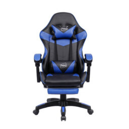 Neo Blue Massage Leather Recliner Computer Gaming Office Chair With Footrest - thumbnail 7