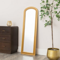 Melody Maison Full Length Antique Gold Leaner & Wall Mirror - 47Cm X 142Cm - thumbnail 1