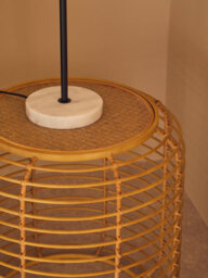 Orsina Rattan Round Side Table, Modern Meets Rustic Charm Side Table For Drawing Room, Living Room Rattan Table - thumbnail 2