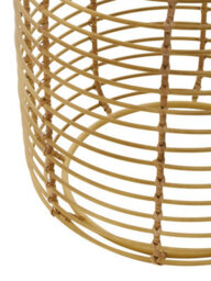 Orsina Rattan Round Side Table, Modern Meets Rustic Charm Side Table For Drawing Room, Living Room Rattan Table - thumbnail 5