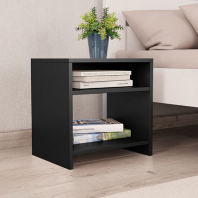 Berkfield Bedside Cabinet Black 40X30X40 Cm Engineered Wood - image 1