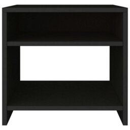 Berkfield Bedside Cabinet Black 40X30X40 Cm Engineered Wood - thumbnail 4