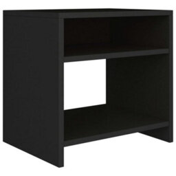 Berkfield Bedside Cabinet Black 40X30X40 Cm Engineered Wood - thumbnail 2