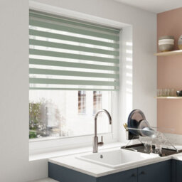 GoodHome Elin Corded Celadon Green Day & Night Roller Blind (W)180Cm (L)180Cm