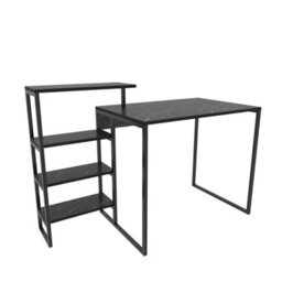 Decorotika Rino Computer Desk Study Desk Black Marble Effect And Black - thumbnail 5