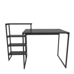 Decorotika Rino Computer Desk Study Desk Black Marble Effect And Black - thumbnail 4