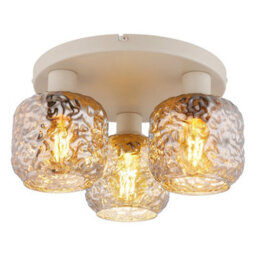 Luminosa Lighting Luminosa Antonio Shade Cluster Ceiling Light Matt Beige 3X E27 - thumbnail 1
