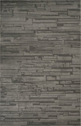 Hamilton Modern Sheen Area Rug - Blocked Bold Geometric Design Dark Grey 60Cm X 220Cm - thumbnail 2