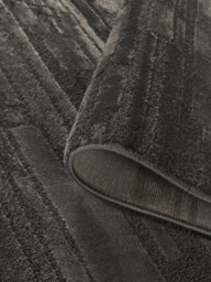 Hamilton Modern Sheen Area Rug - Blocked Bold Geometric Design Dark Grey 60Cm X 220Cm - thumbnail 3