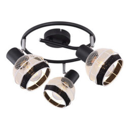 Luminosa Lighting Luminosa Griddy Ceiling Spotlight Clusters Matt Black 3X E27