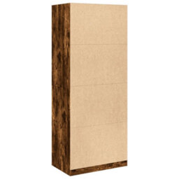 Berkfield Wardrobe Smoked Oak 80X50X200 Cm Engineered Wood - thumbnail 6
