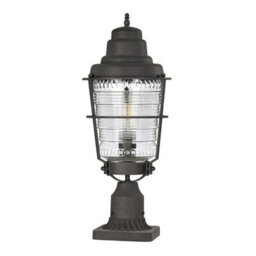 Luminosa Lighting Elstead Kichler Chance Harbor Outdoor 1 Light Pedestal Lantern Weathered Zinc Ip44 - thumbnail 2