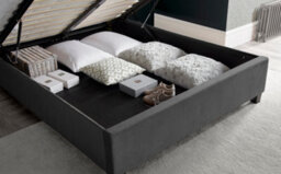Bedmaster Aurora Grey Velvet Ottoman Bed And Cotswold 3000 Pocket Sprung Natural Mattress Double - thumbnail 5