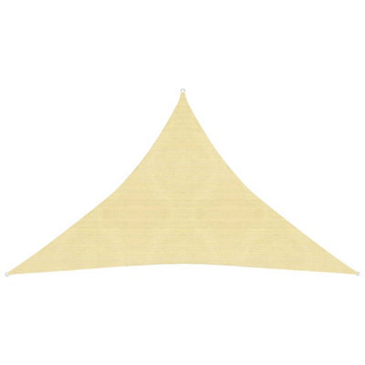 Berkfield Sunshade Sail 160 G/m2 Beige 3X3X4.2 M Hdpe - image 1