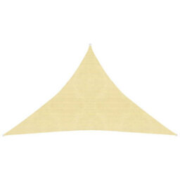 Berkfield Sunshade Sail 160 G/m2 Beige 3X3X4.2 M Hdpe - thumbnail 1