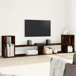 Walplus Tv Cabinets 2 Pcs Smoked Oak 100X30X50 Cm Engineered Wood - thumbnail 1