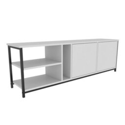 Decorotika Primrose Tv Stand Tv Unit For Tv's Up To 72 Inch Black And White - thumbnail 5