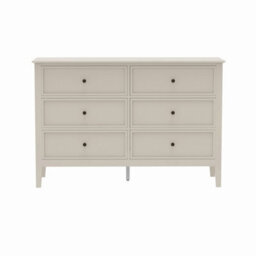 Melody Maison Large 6 Drawer Chest Of Drawers And Pair Of 3 Drawer Bedside Tables - Rowley Pale Cream Range - thumbnail 9