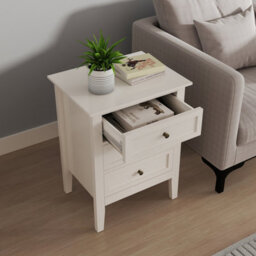 Melody Maison Large 6 Drawer Chest Of Drawers And Pair Of 3 Drawer Bedside Tables - Rowley Pale Cream Range - thumbnail 8