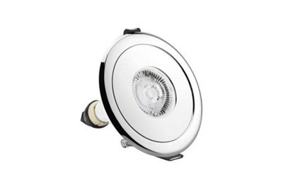 Luminosa Lighting Luminosa Led Fire Rated Static Downlight Adapter Round Polished Chrome Ip65, Gu10 - image 1