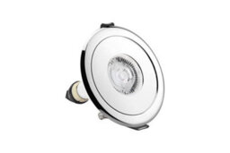 Luminosa Lighting Luminosa Led Fire Rated Static Downlight Adapter Round Polished Chrome Ip65, Gu10 - thumbnail 1