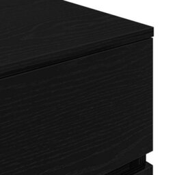 Berkfield Bedside Cabinet With 3 Drawers Black 39X35X65 Cm - thumbnail 9