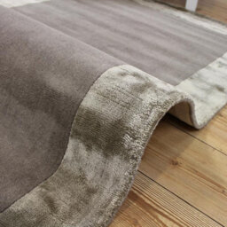Taupe Bordered Handmade Modern Wool Easy To Clean Rug For Dining Room Bedroom And Living Room-160Cm X 230Cm - thumbnail 5