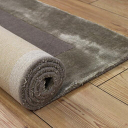 Taupe Bordered Handmade Modern Wool Easy To Clean Rug For Dining Room Bedroom And Living Room-160Cm X 230Cm - thumbnail 6