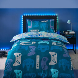 Catherine Lansfield Kids Gamer So Soft Double Duvet Cover Set With Pillowcases Grey - thumbnail 2