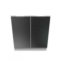 Dover 2 Door Sideboard In Black Gloss & White Matt (Ready Assembled)