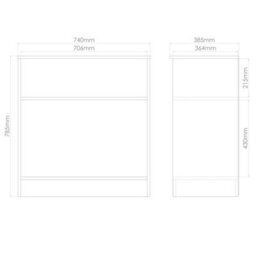 Dover 2 Door Sideboard In Black Gloss & White Matt (Ready Assembled) - thumbnail 6