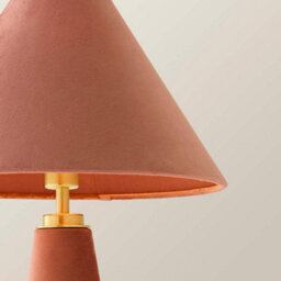 Valuelights Martha Conical Pink Velvet Table Lamp - thumbnail 4