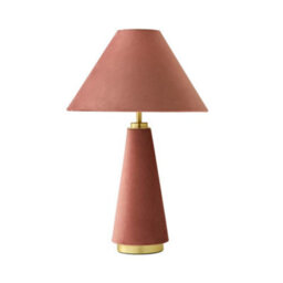 Valuelights Martha Conical Pink Velvet Table Lamp - thumbnail 7